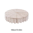 thumbnail image 3 of Homekingdee Round Lace Tablecloth - 72.83 Inch Embroidered Sheer Table Cover with Non-Slip Device for Home, Restaurant and Cafe Use, 3 of 6