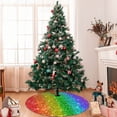 thumbnail image 7 of Yiaed Glitter Rainbow Print Christmas Tree Skirt , Tree SkirtsTree Mat for Christmas Winter Holiday Indoor Decorations-36", 7 of 7