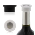 thumbnail image 1 of Fundas para botellas, tapones ventilados, silicona blanca/negra, paquete de 2, 1 of 6