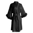 thumbnail image 1 of Gibobby Bata mujer Nuevo de mañana Sexy, pijamas de seda, exterior de manga larga, temporadas(Negro,Talla única), 1 of 5