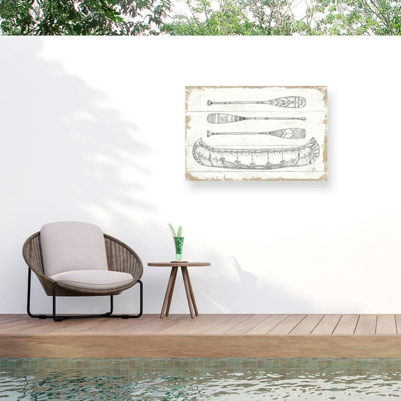 Daphne Brissonnet 'Lake Sketches I' Outdoor Canvas