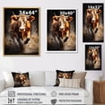 thumbnail image 4 of Designart "Cow beauty" Animals Floater Framed Canvas Wall Art, 4 of 7