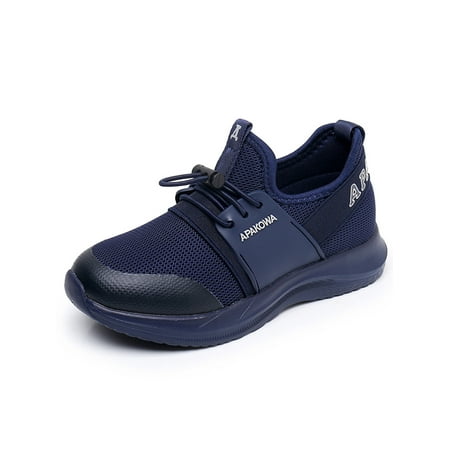 

Kesitin Boy s Anti-Slip Slip-Ons Trainers Walking Fashion Slip On Sneaker Breathable Drawstring Sneakers Blue 10C