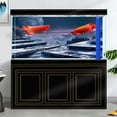 thumbnail image 3 of Parallel Cosmic Aquarium Background,Cool Galaxy Parallel Space Themed Fish Tank Background, Tropical Desert Terrarium Background with 8 EVA Double-Sided Tape, 24X12IN, 3 of 5
