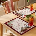 thumbnail image 4 of Cow Christmas Placemats Set of 1, Farmhouse Snowflake Berry Snowflake Geek Non-Slip Place Mats Washable Table Mats for Kitchen Dining Table Decorations Indoor/Outdoor, 4 of 9
