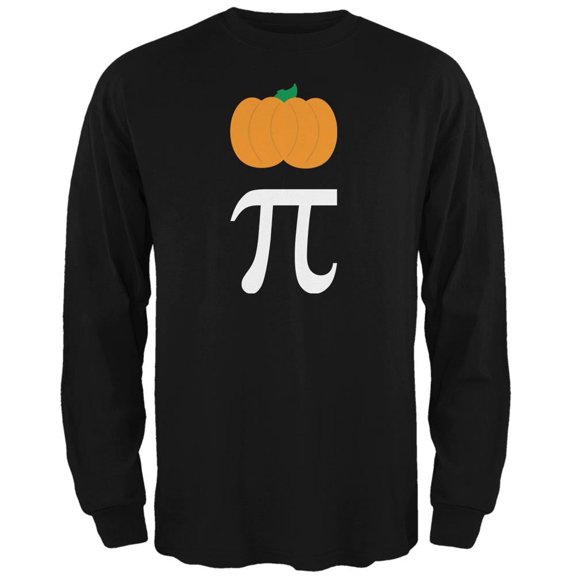 Halloween Math Pi Costume Pumpkin Day Mens Long Sleeve T Shirt Black MD