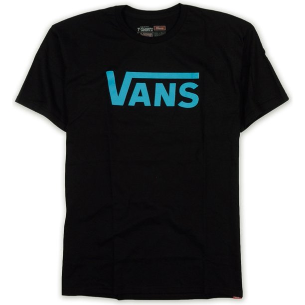 Vans Classic Logo Graphic playera para hombre, color negro, pequeño Vans Camiseta gráfica