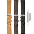 thumbnail image 6 of Morellato Bernini Genuine Nubuck Leather Watch Strap - Dark Brown - 22mm - Chrome-plated Stainless Steel Buckle - MANUFATTI Collection, 6 of 10