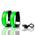 thumbnail image 1 of 4 Uds. Brazalete de luz LED recargable, brazalete LED reflectante para correr, pulsera de luz LED de banda intermitente ajustable, 1 of 5