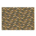 thumbnail image 1 of Aboriginal Cutting Board, Abstract Repeating Pattern of Overlapping Dotted Rounds in Earth Tones, Decorative Tempered Glass Cutting and Serving Board, in 3 Sizes, by Ambesonne, 1 of 2
