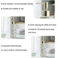 thumbnail image 4 of Visland Ceramic Soap Dispenser,Modern Hand Countertop Soap Dispensers Pump Bottle Liquid Soap Dispenser for Bathroom Kitchen,11oz, 4 of 6