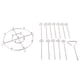 thumbnail image 1 of Soporte vertical para brochetas de acero inoxidable para freidora con rejilla resistente al calor y brochetas redondas, 1 of 10
