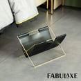 thumbnail image 3 of Fabulaxe 9-In Foldable Magazine Rack, Book Basket, Farmhouse Letter Organizer, File Holder – for Living Rooms and Home Offices - Ideal as Office Desk Accessories, Desk Organizer and Newspaper holder, 3 of 7