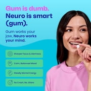 Neuro Energy & Focus Spearmint Gum 3-pack, 40mg Natural Caffeine Gum & Nootropic Energy Supplement with L-Theanine & B Vitamins - Sugar Free, Vegan, 18 Piece count