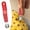 Red, variant on Tomato Corer Tool Stainless Steel Strawberry Huller with Hanging Hole