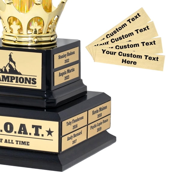 Placas de Nombre Grabadas con Láser Alpha Awards para Cabra Grande