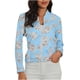 thumbnail image 2 of Puntoco Mujer Primavera Otoño Estampado Cremallera Manga Larga Slim Fit Chaqueta Flash Picks Puntoco Puntoco-4662, 2 of 7