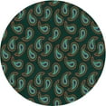 thumbnail image 1 of Ahgly Company Machine Washable Indoor Round Transitional Sea Green Area Rugs, 3' Round, 1 of 7