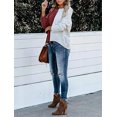 thumbnail image 3 of Femmes Lâches Col Rond Tricot Couleur Bloc Pull Manches Longues Automne Hiver Loisirs Pull Tops XL, 3 of 5
