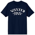 thumbnail image 4 of League of Legends Arcane 'Wanted Jinx' Adult Navy Crew Neck Short Sleeve T-Shirt-Medium, 4 of 7