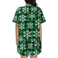 thumbnail image 3 of Bixox Women's Christmas Pattern At Buffalo Plaid Printed Pajama Set 2 Piece Lounge Set Top and Shorts Soft Pajamas, Shorts with Pockets, 3 of 7