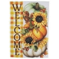 thumbnail image 2 of Northlight Pumpkins and Sunflowers Welcome Fall Harvest Outdoor Garden Flag - 18" x 12.5", 2 of 5
