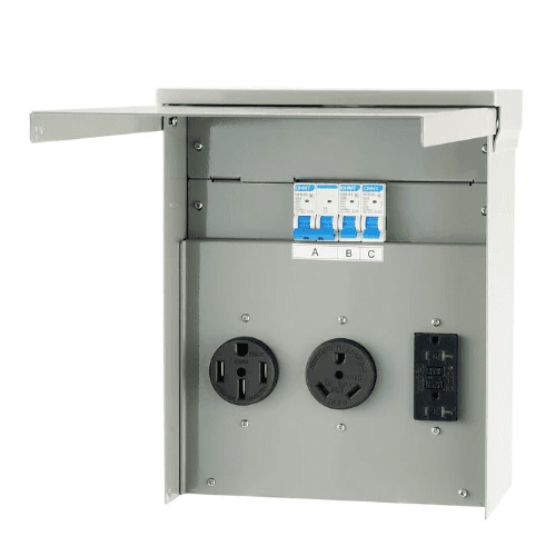 125/250V 50A Temporary RV Power Outlet Box Receptacle NEMA GFCI