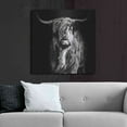 thumbnail image 6 of Luxe Metal Art 'Hippy Highland Cow' by Epic Portfolio Metal Wall Art, 36"x36", 6 of 9