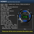 thumbnail image 3 of Watchs Sports Watchs Outdoor Men Led Watch Digital Date Mens Digital Watch Sports Watch Rechargeable Electronic Sport Watch Sports Watchs Sports Watchs ceangrtro Red-4 (3Packs) One Size, 3 of 3