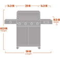 thumbnail image 5 of Denali 4-Burner Propane Gas Grill in Stainless with Clearview Lid, 3-Phase LED Controls, Grill Cover, and Side Burner, 5 of 7