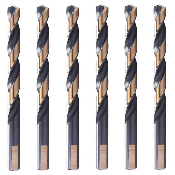 OXTUL 7/16 inch, 6 Pcs Drill Bits, High Speel Steel, 3 Flat Shank