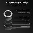 thumbnail image 2 of 2 Pack - iPhone 15 / iPhone 15 Plus Camera Lens Protector, 9H Tempered Glass Camera Protector, HD Transparent, Metal Single Ring for iPhone 15 6.1-inch/iPhone 15 Plus 6.7-inch 2023, 2 of 7