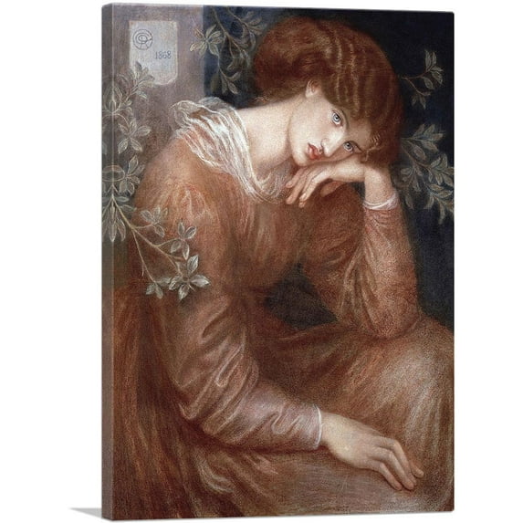 ARTCANVAS Reverie Canvas Art Print by Dante Gabriel Rossetti - Size: 18" x 12" (0.75" Deep)