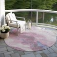 thumbnail image 6 of Addison Rugs Chantille Indoor/Outdoor Transitional Waves Mauve Washable Round Rug, 8' x 8', 6 of 6
