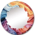 thumbnail image 2 of Designart "Chromatic Delirium Opt Art wall art V" Modern Round Wall Mirror - Abstract Oval Printed Decorative Oversized Mirror - Multiple Color Options, 2 of 4
