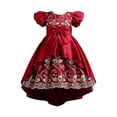 thumbnail image 2 of Wavsuf Toddler Girls Dresses Special Occasion Formal Sleeveless Red Princess Dress Size 7Y, 2 of 5
