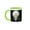 Green/White, variant on 3drose, Wa, Mount Rainier Np, Beargrass Flora - Us48 Jwi1618 - Jamie and Judy Wild, 11oz Two-tone Black Mug