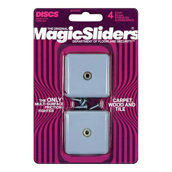 Magic Sliders 5011685 Gray Nylon & Plastic Screw-On Sliding Discs - 4 per Pack & Pack of 5