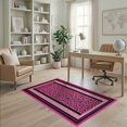 thumbnail image 2 of ODIKA Zebra Cheetah Leopard Print Spotted Center Stripe Frame Pink Non-Slip Chair-Friendly for Home Office, Gaming Room, Under Desk, 2 of 7