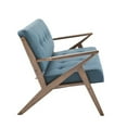 thumbnail image 6 of Comfy Lounge Chair, Loveseat, Recliner with Solid Wood Legs, Upholstered Armchair Lounge Chair, For Living Room, Bedroom, Reading Room and Study, Blue, 6 of 9