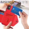 thumbnail image 2 of Allytech Galaxy A05 Wallet Case with Hand Wrist, Luxury PU Leather Shockproof RFID Blocking Cards Slots Stand Magnetic Closure Phone Case Cover for Samsung Galaxy A05, Red, 2 of 8