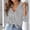 Black, variant on Women's Casual V Neck Checkered Blouse, Button Down Long Sleeve Gingham Shirt Loose Tunic Tops Fashion Daily Wear, Orange M