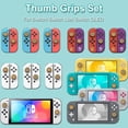thumbnail image 3 of 4PCS Jusy thumb grip caps compatible with Nintendo Switch/OLED/Switch Lite, soft silicone Joy-Con joystick grips, 3 of 5