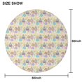 thumbnail image 6 of Colorful Princess Castle Pattern Round Tablecloth 60"x60",Wrinkle Wipeable Table Cloth for Kitchen Dining Room Picnic Patio Party, 6 of 6