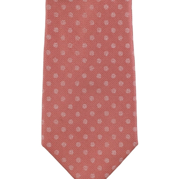 Michael Kors Mens Polka Dot Self-tied Necktie, Orange, One Size