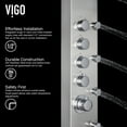 thumbnail image 2 of VIGO Brielle 68 in. H x 6 in. W 6-Jet Shower Panel System with Fixed Rainhead and Hand Shower Wand in Stainless Steel, 2 of 8
