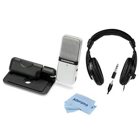 UPC: 0192223006621 | Go Mic USB Microphone for Mac and PC Computers  Silver Kit – With TH-MX2 Mixing Over-Ear Headphones  Microfiber cloth