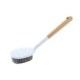 thumbnail image 2 of Juego de cepillos para platos con mango de bambú, limpiador de cocina para ollas, fregaderos y estufas, estropajo para sartenes con cerdas resistentes para parrillas de hierro fundido., 2 of 6