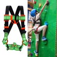 thumbnail image 3 of Arneses de escalada en roca más anchos, protección de seguridad, accesorios de cuerpo completo, cinturones para montañismo, actividades de aventura, e Negro Cola Arnés de escalada en roca, 3 of 8
