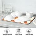 thumbnail image 7 of Yayeee Dish Drying Mat for Kitchen Counter 16"x18" Microfiber Absorbent Pad, Rusty Orange Plaid, 7 of 7